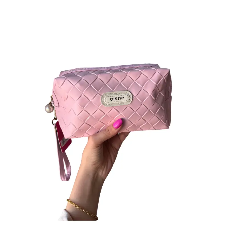 Necessaire Estojo para Viagem e Maquiagem – Cisne Rosa Claro
