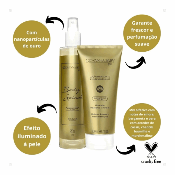 Kit Giovanna Baby Gold – Body Splash + Hidratante Corporal - Imagem 2