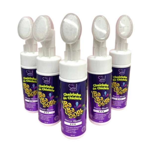 Mousse Micelar Cheirinho de Chiclete Babasoul Uva 150ml - Imagem 3
