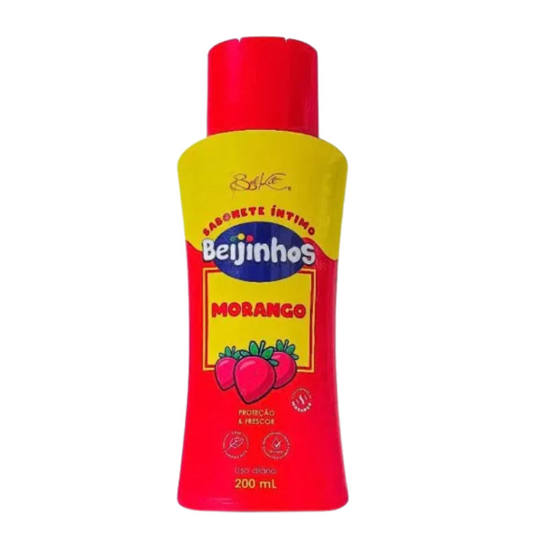 1 Un Sabonete Íntimo Beijinhos Morango Belkit 200ml