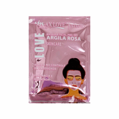 Máscara Facial Peel Off Argila Rosa – Max Love | 8g