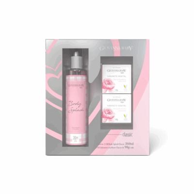 Kit Giovanna Baby Classic – Body Splash 260ml + 2 Sabonetes Vegetais 90g