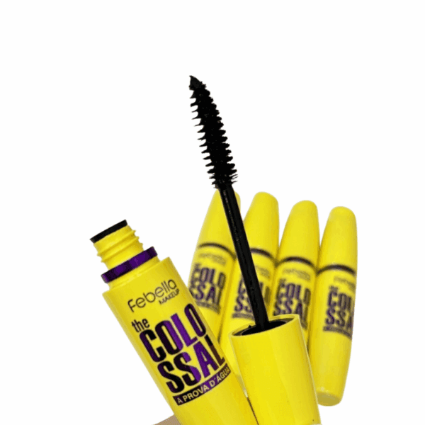 Rímel Máscara Para Cílios Prova D'água Extra Volume Colossal Cor Preto - Imagem 2