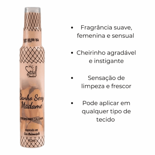 Perfume Para Calcinha Banho Sexy Madame 40ml - Soul - Imagem 4