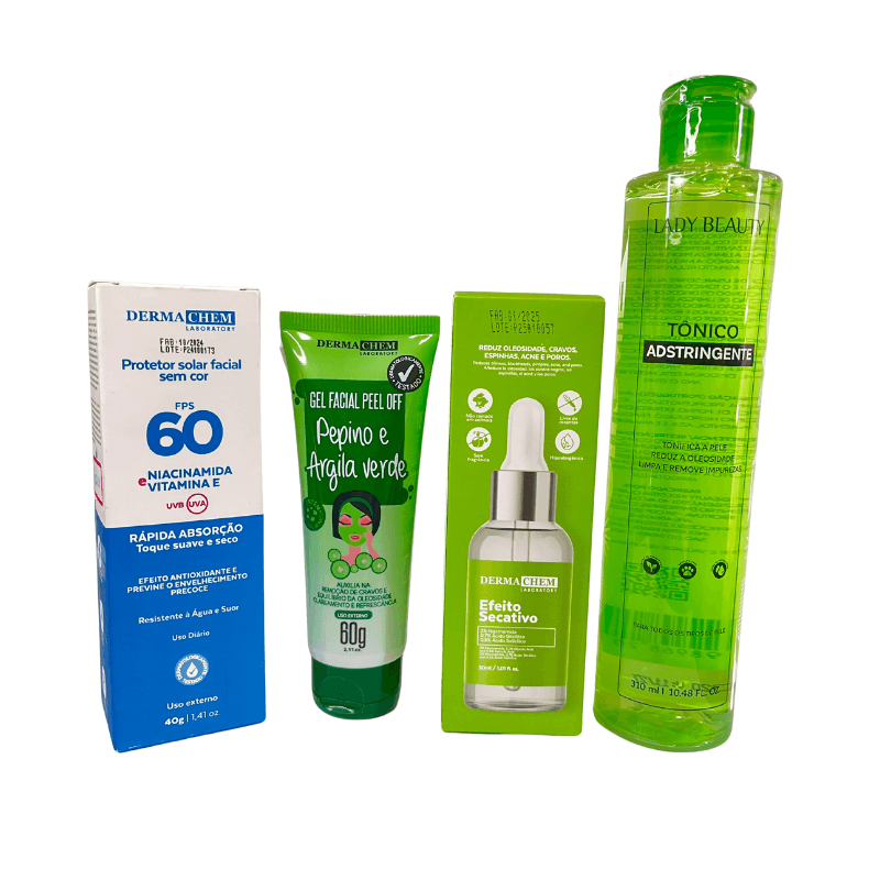 Kit Facial Antioleosidade, Acne e Cravos + Brinde
