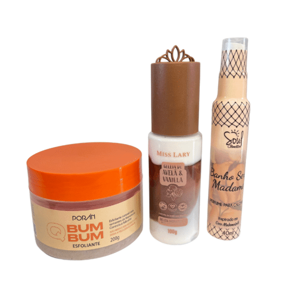 kit corporal Esfoliante, Geleia ,Perfume Calcinha + Brinde