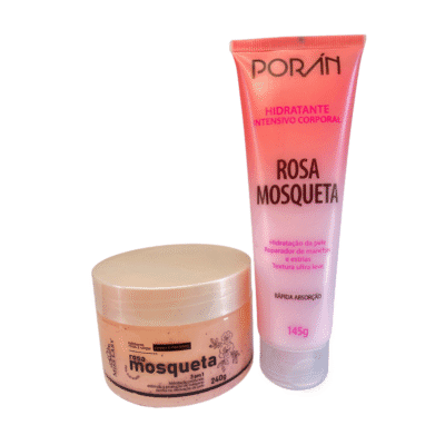Kit Corporal Rosa Mosqueta – Esfoliante Miss Lary + Hidratante Poran Intensivo + Brinde